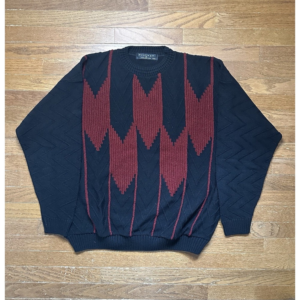 Vintage Protege Collection Sweater Textured Pullover Size XXL Crew Neck USA‎